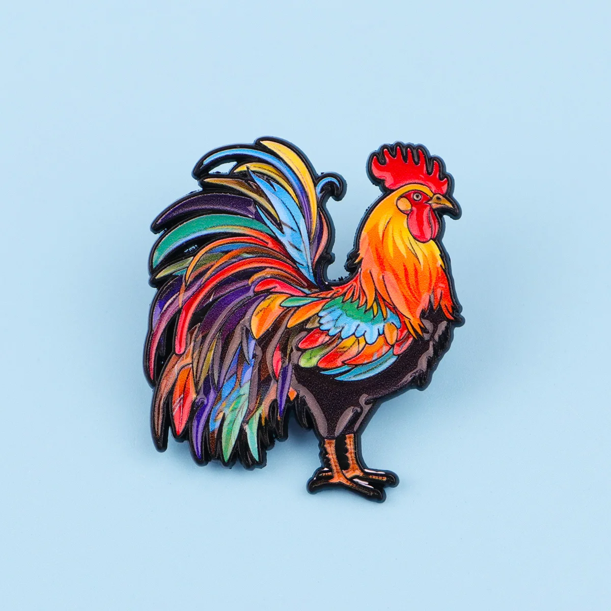 Colorful Proud Rooster Enamel Pin Brooch Cartoons Badge for Bags Jeans Hoodies Denim Lapel Pin Jewelry Best Gift