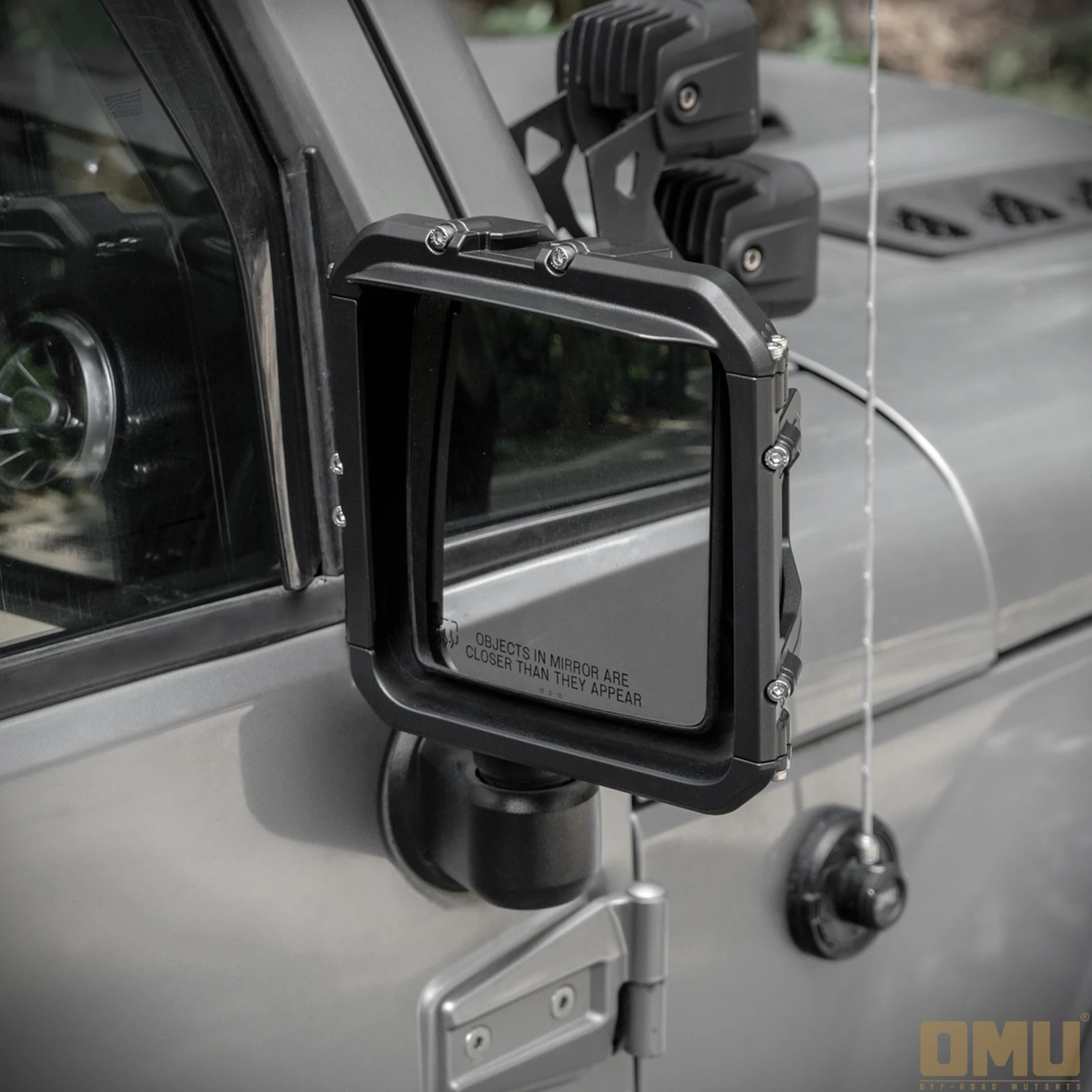 OMU 4x4 قطع غيار السيارات الألومنيوم مرآة الرؤية الخلفية المطر درع الإطار شبه المغلقة ل جيب رانجلر JK JKU 2007-2017 اكسسوارات #3