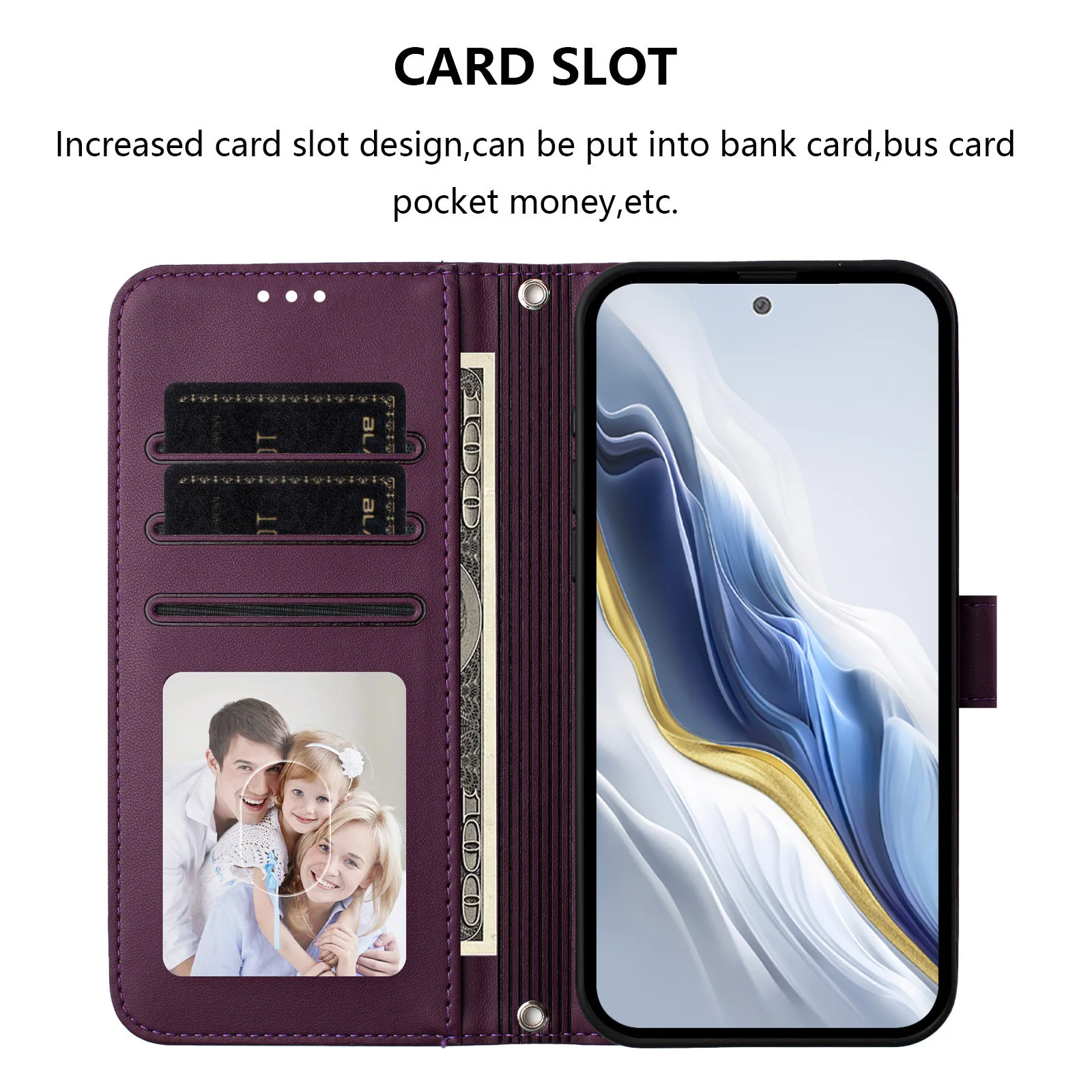 Leather Flip Wallet Case For Samsung Galaxy J7 J3 Pro J6 J4 Plus J5 F62 F54 F42 F34 F23 F16 F14 F06 F05 F04 Protective Cover view 2