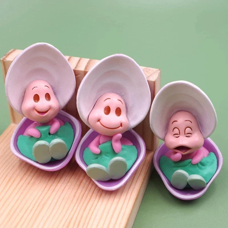 

3Pcs Alice In Wonderland Young Oyster Baby Doll Cute Action Figure Toys Curious Oysters Anime Figures Christmas Birthday Gifts