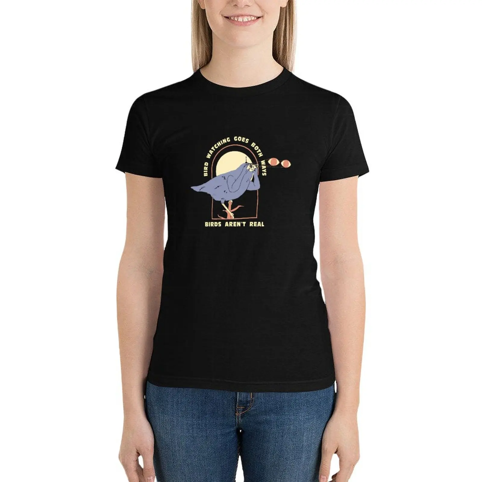 

Birdwatching goes both ways T-Shirt kawaii clothes cute clothes Female clothing animal print shirt for girls t shirt Women