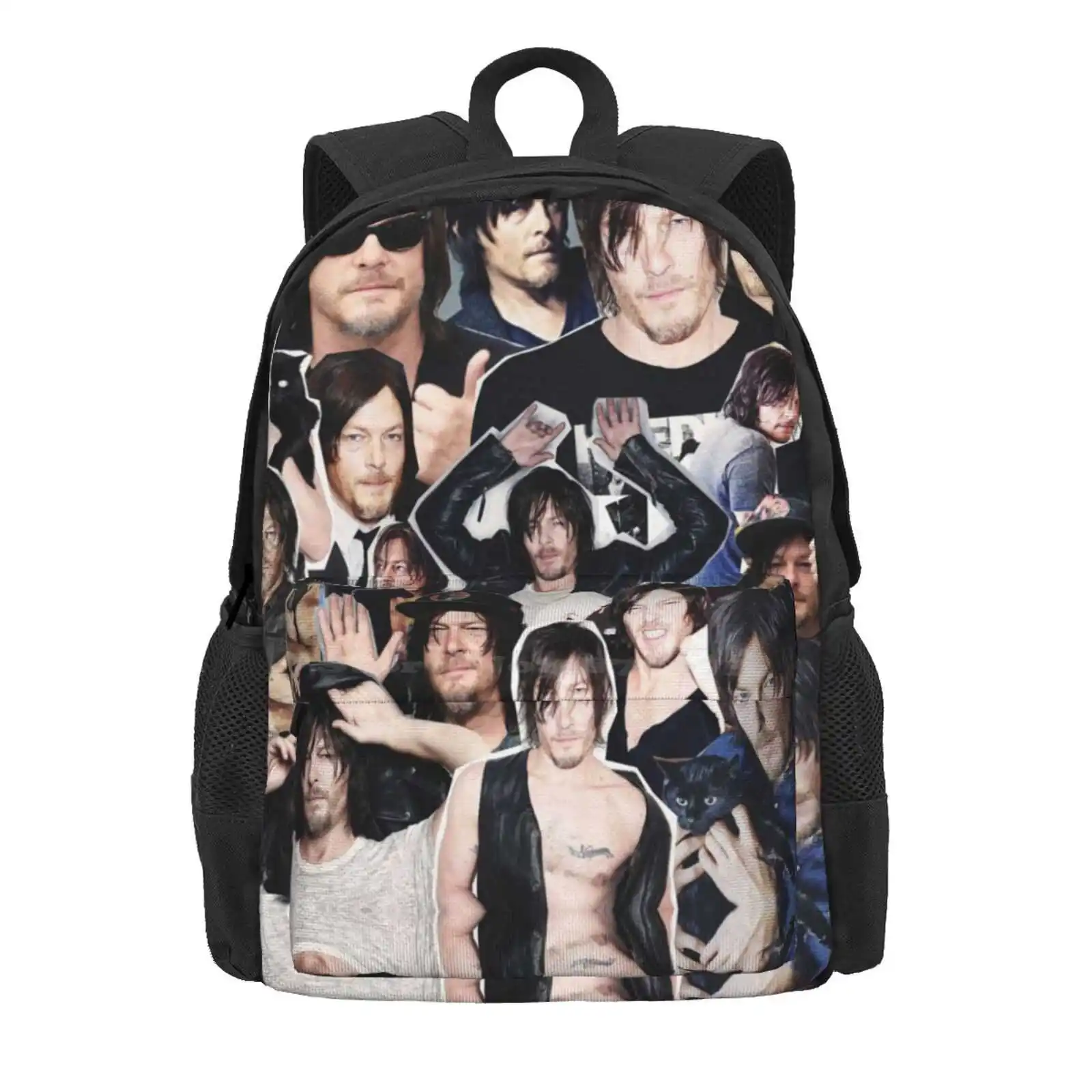 Norman Reedus Collage Hot Sale Schoolbag Backpack Fashion Bags Norman Reedus Collage