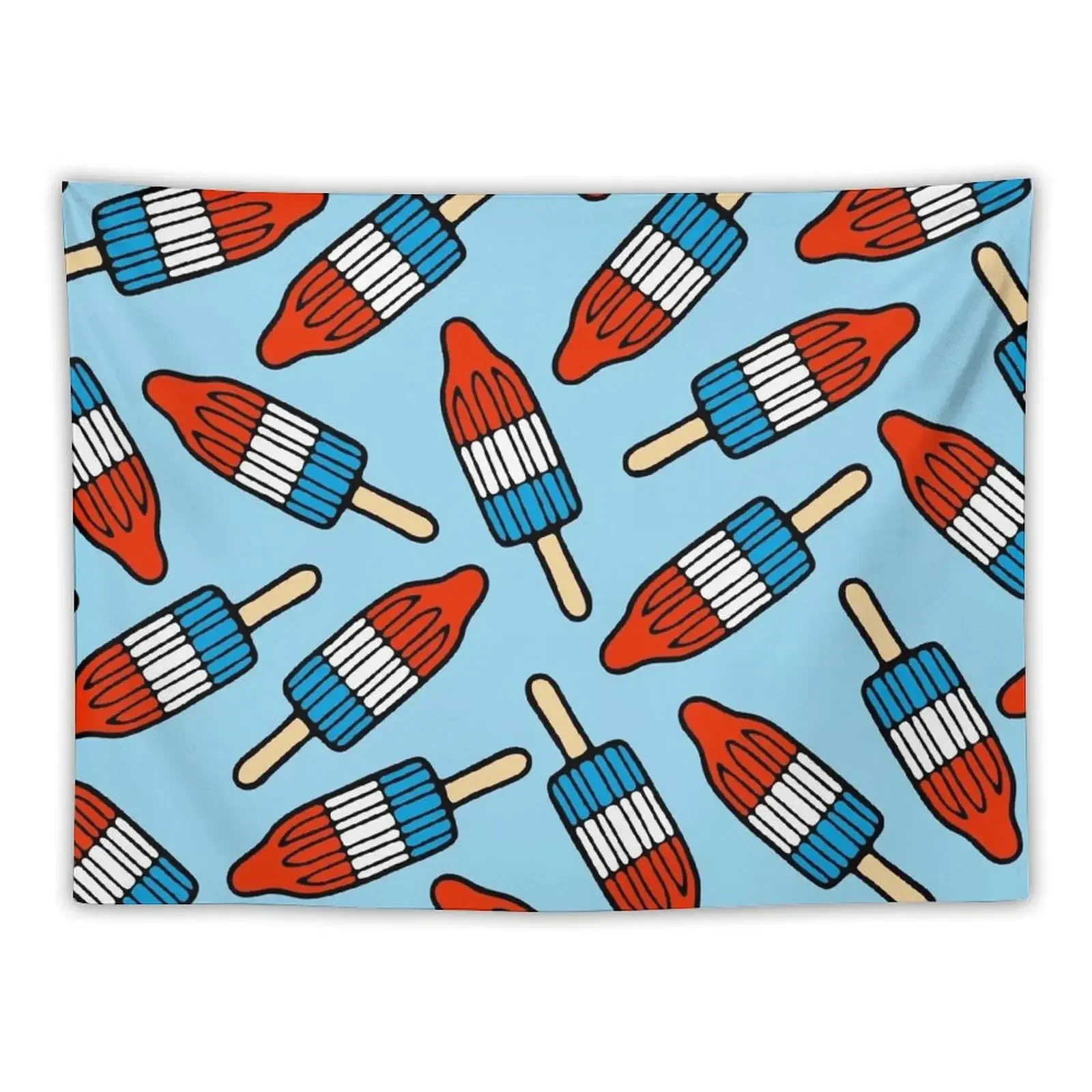 

Rocket Popsicle Pattern Tapestry Wall Carpet Wallpaper Home Decorations Aesthetic Aesthetics For Room Tapestry