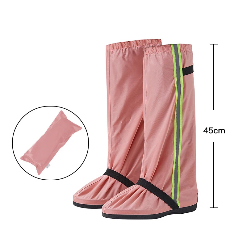 Thicken High Tube Rain Boot Shoes Outdoor Camping Waterproof Shoes Reusable Motorcycle Cycling Bike Rainproof Shoes Cover