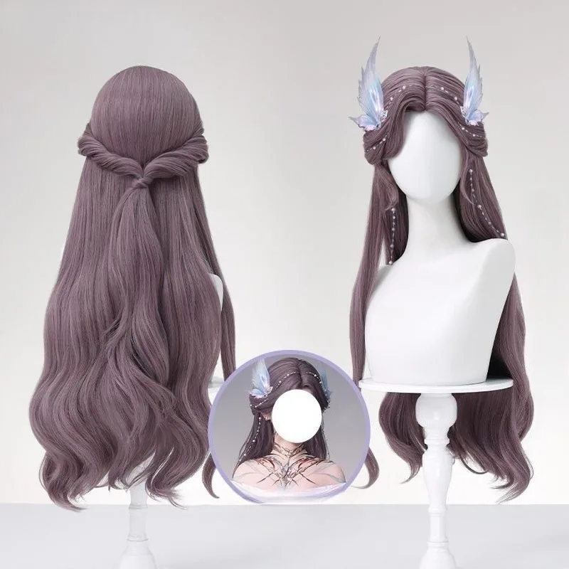 วิกผมคอสเพลย์ Rafayel จากเกม Love and Deepspace สีฟ้าคลื่นยาว ผมสังเคราะห์ อุปกรณ์ประกอบฉากสำหรับการแสดงบทบาทสมมติ ของตกแต่งงานปาร์ตี้ธีม Unisex