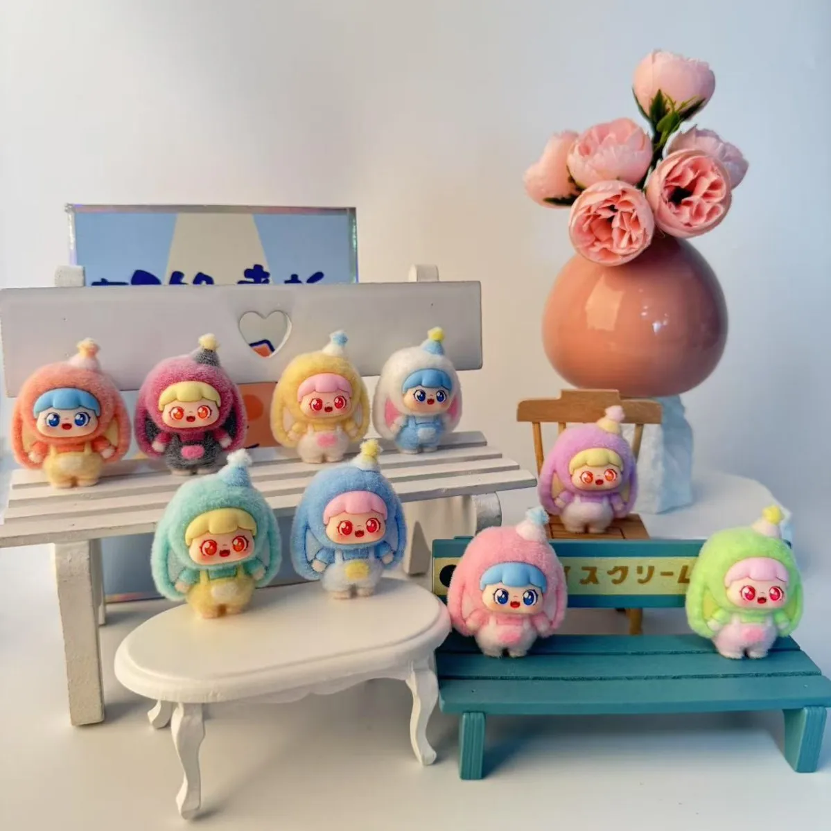 ใหม่หูแขวนกระต่ายสาวอินเทรนด์และน่ารักของเล่นตุ๊กตา DIY รถเดสก์ท็อปตกแต่ง