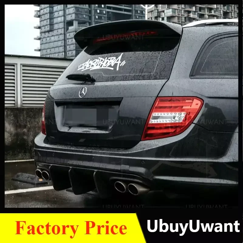 Roof Spoiler For Benz W204 C200 C300 C63 Estate / Wagon 2010-2014 High Quality Carbon Fiber Car Rear Wing