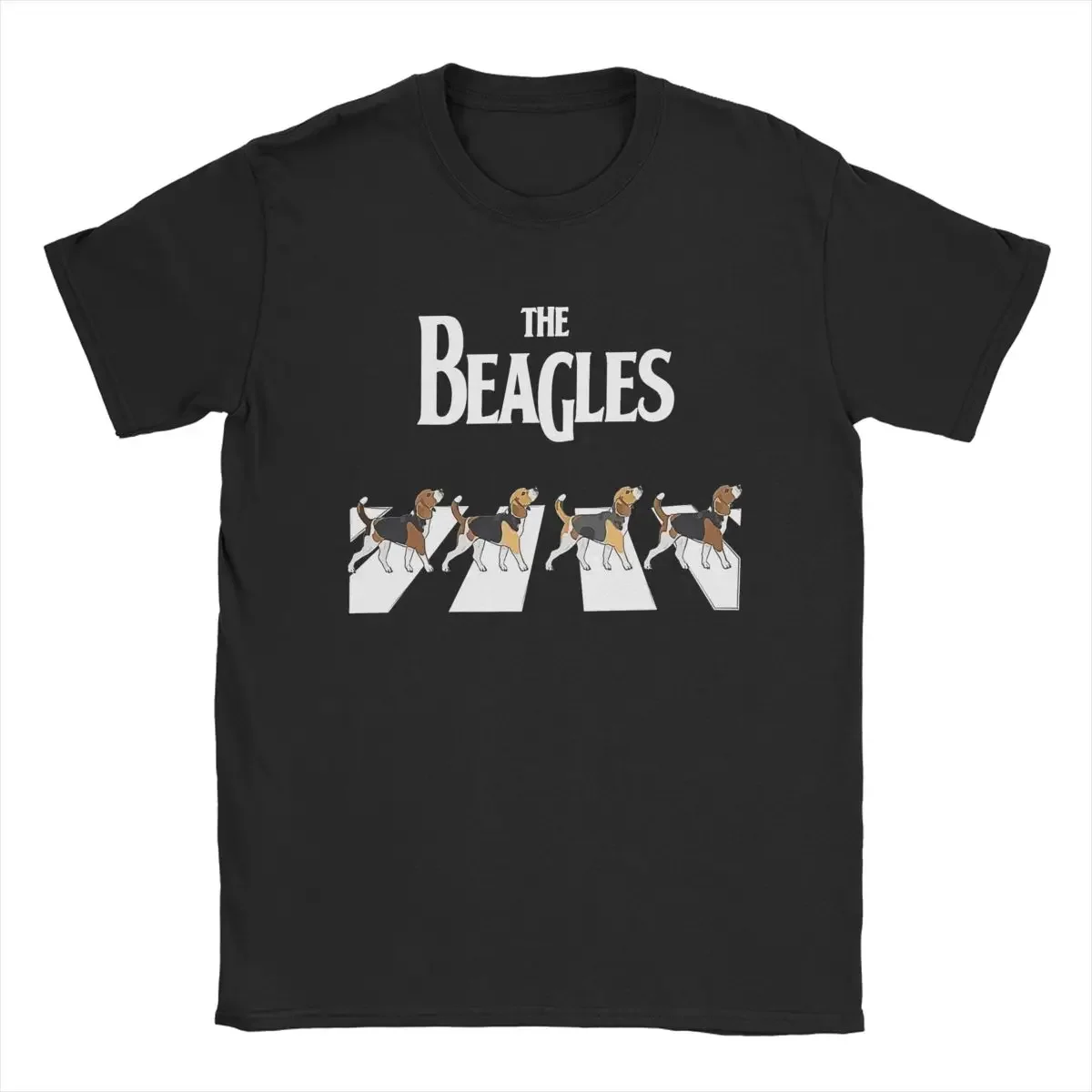 The Beagles T Shirt Men Pure Cotton Vintage T-Shirt Round Collar Tee Shirt Short Sleeve Tops Plus Size