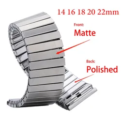 14mm 16mm 18mm 20mm 22mm Stainless Steel Elastic Stretch Strap Watch Band Metal Expansion Strap Wristband Accessories Bracelet