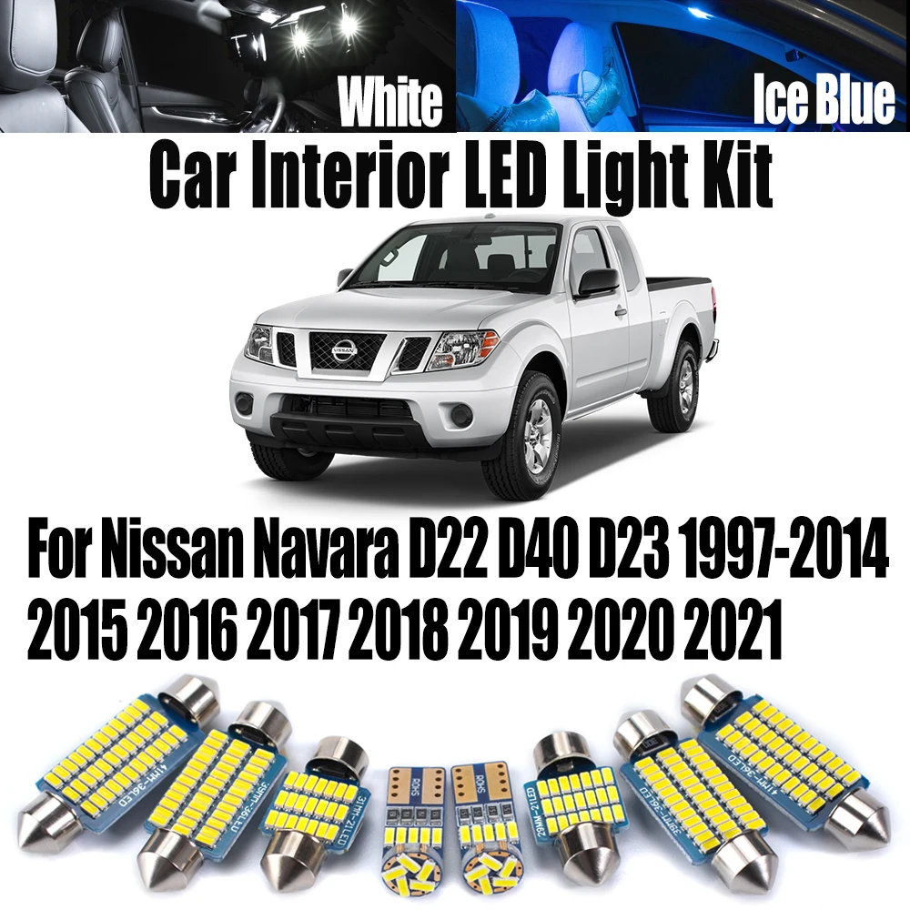 

Canbus для Nissan Navara D22 D40 D23 1997-2016 2017 2018 2019 2020 2021 лампы для номерного знака автомобиля светодиодный комплект внутреннего купольного освещения для карты