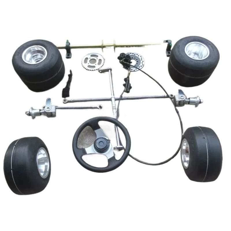 suitable for 168 Kart Accessories, Modified Drift Quad And Suspension, Front Steering Rear Axle Assembly With 5-Inch Tires