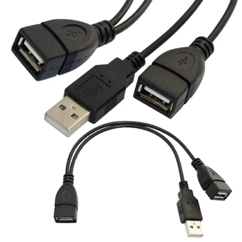 USB 2.0 Cable, Y-Shaped Cable, USB 1/2 Cable, USB 2.0 AF/AF * AM Cable 0.25m