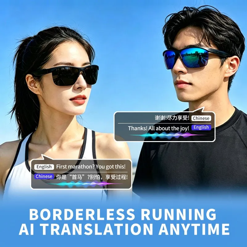 Bluetooth Smart Glasses HIFI Music Voice Assistant Hands-free Call Ultra-light Fashion Eyeglasses For Men Women Daily Use 2026