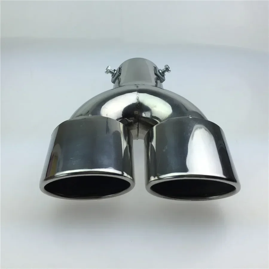 

одна две пары трубчатых автомобилей с квадратным ртом, круглая, двойная выхлопная труба, модификация, труба из нержавеющей стали