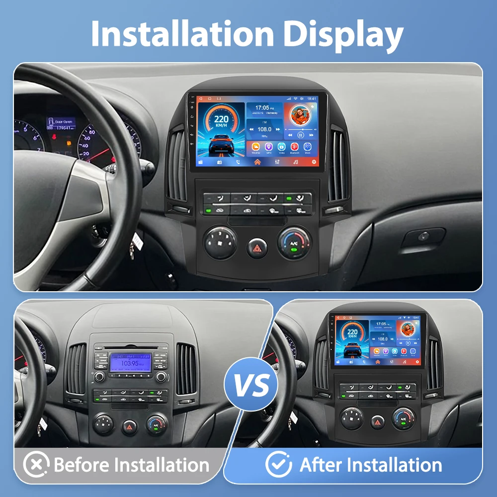 Podofo 9 ''2Din راديو السيارة لشركة هيونداي I30 2009 سيارة ذكي راديو Carplay أندرويد السيارات بلوتوث 8Core نظام تحديد المواقع واي فاي 4G AI صوت