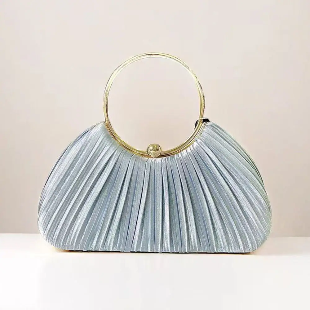 

Роскошная разноцветная морщинистая банкетная сумка ручной работы, вечерние сумки с морщинами, круглая женская сумка
