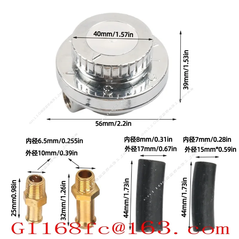 Brass Connector 1-5 PSI Pressure Valve Carburetor Fuel Regulator Kit