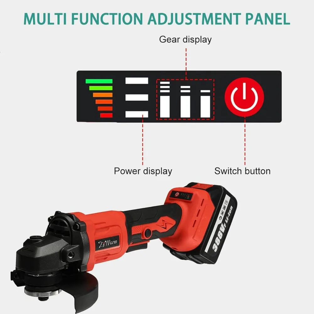 مطحنة زاوية لاسلكية 18 فولت 4.5/5 بوصة أداة تبديل مجداف للطحن والتلميع شديدة التحمل #5