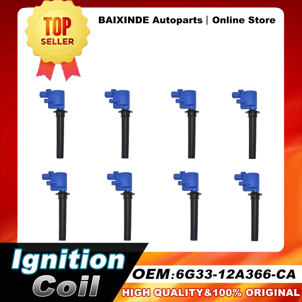 

1/8 PCS Blue OEM 6G33-12A366-CA 6G3312A366AA Ignition Coil For ASTON MARTIN VANTAGE V8 Auto Car Accessories