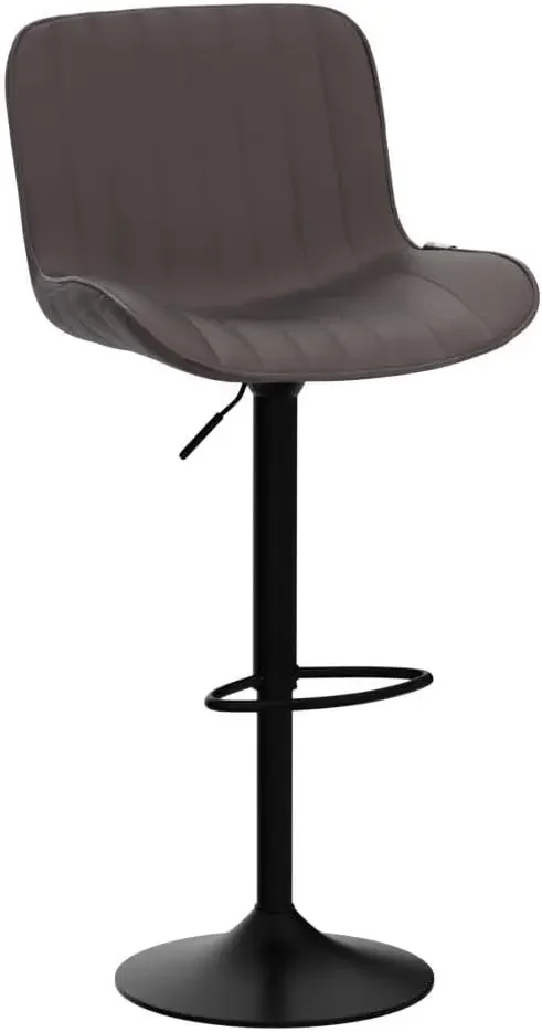 

Bar Stools Set of 2 Brown Kitchen Counter Height Barstools with Backs Modern Swivel Tall Faux Leather