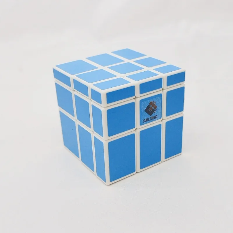[Wiadom] fundo branco espelho azul 3x3 cubo blocos de espelho oracal azul adesivo cubo mágico quebra-cabeça educacional brinquedo casual presente
