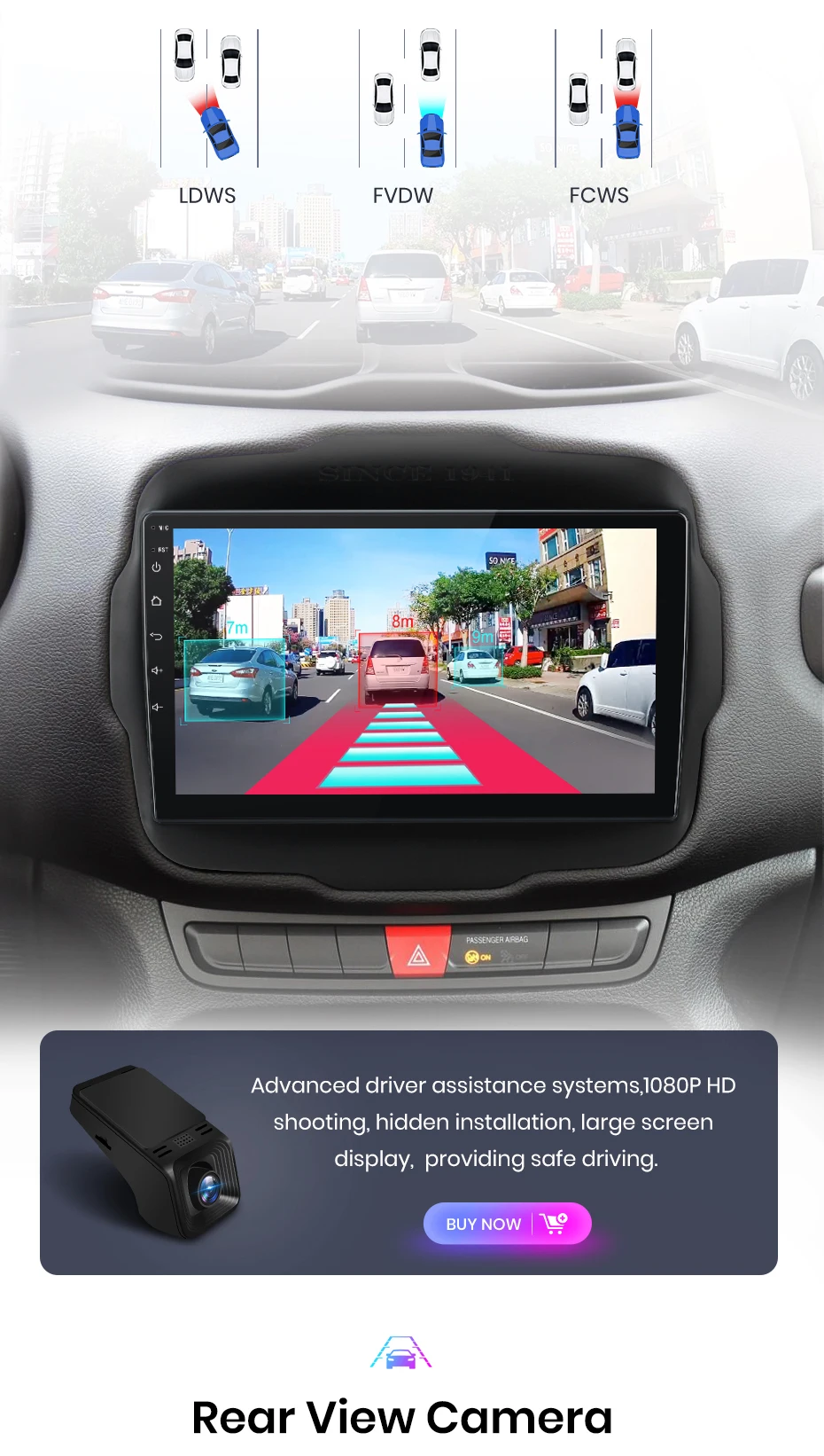 Junsun Wireless Carplay Android Auto Autoradio für Jeep Renegade 2016-2020 GPS Intelligente Systeme Stereo Multimedia Autoradio – Detail 15