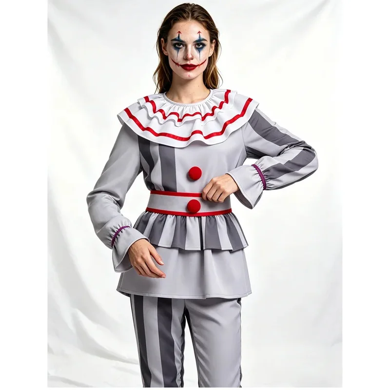 

Stephen King's IT Pennywise Cosplay Costume Clown Character Halloween Masquerade Performance Clothing for Women hf5]]