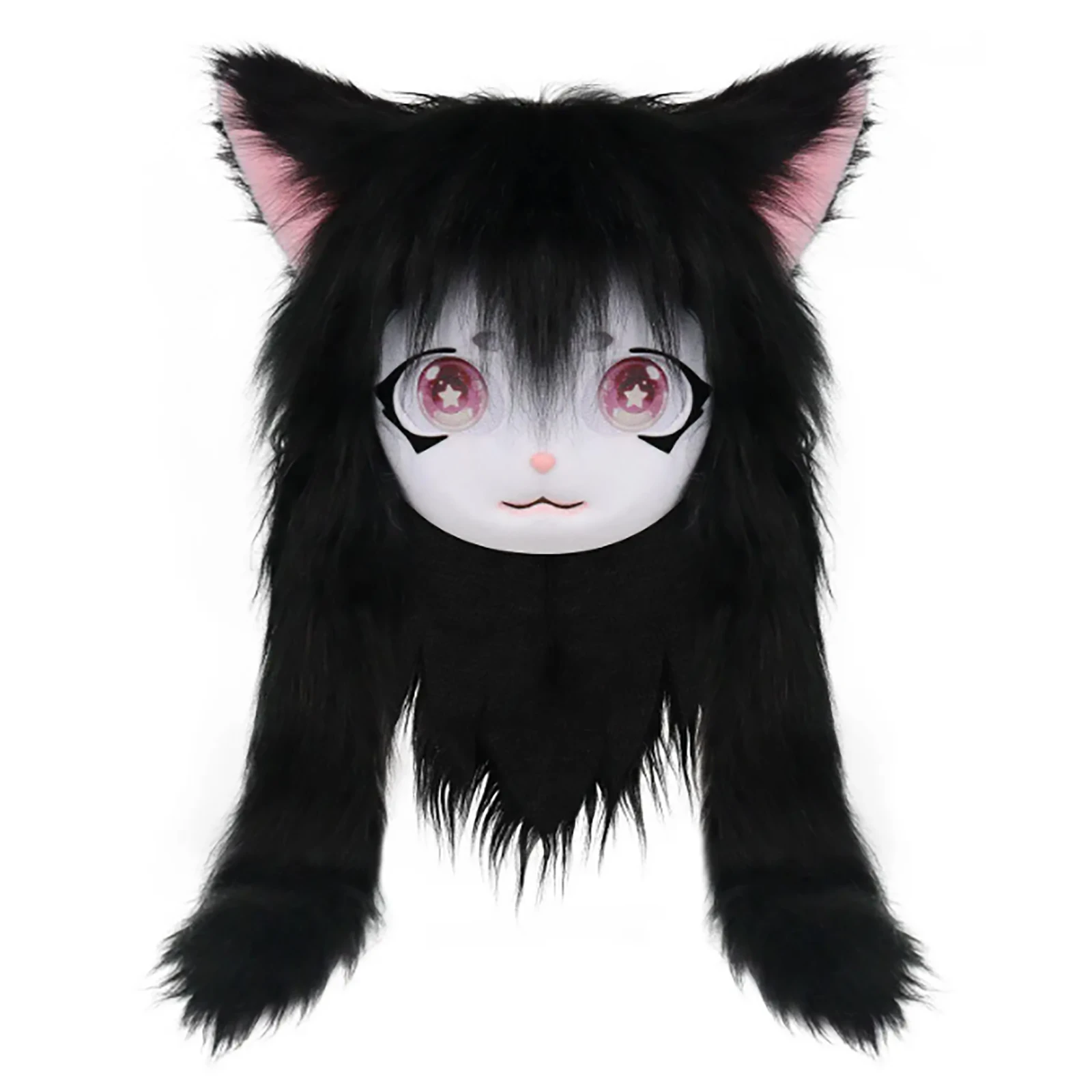 Tierkopf Katze Fursuit Cut Maske Halloween Maskerade Cosplay Kostüm Requisiten – Detail 5