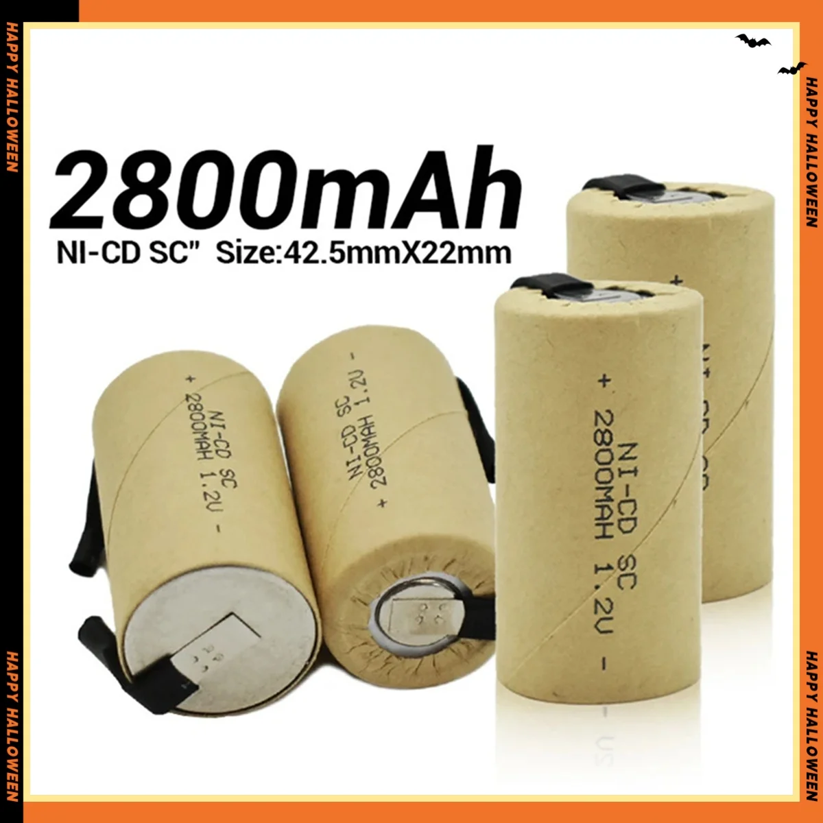 2-20pcs Screwdriver Electric Drill SC Batteries 1.2V 2200mA h/2800mAh  SubC Ni-Cd Rechargeable Battey