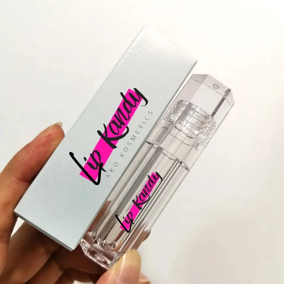 20/30/40pcs Hexagon Clear Lip Gloss Tubes Lipgloss Tube Cosmetic Packaging Custom Logo 5ml Lipstick Lip Gloss Bottles Containers