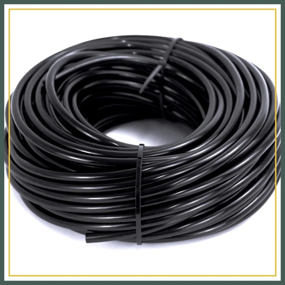 

100ft 1/4 inch Blank Drip Irrigation Tubing, Drip Line Hose for Garden Watering System