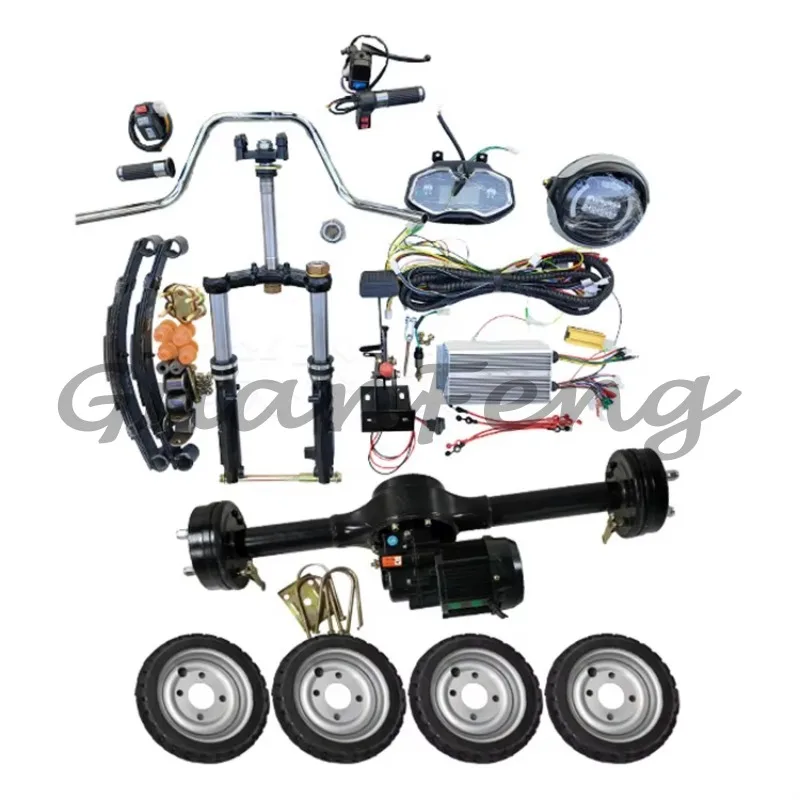 High‑Power 800‑1200W Full‑Differential Motor Wheel Set, Complete Conversion Kit for Electric Tricycle Easy Installation