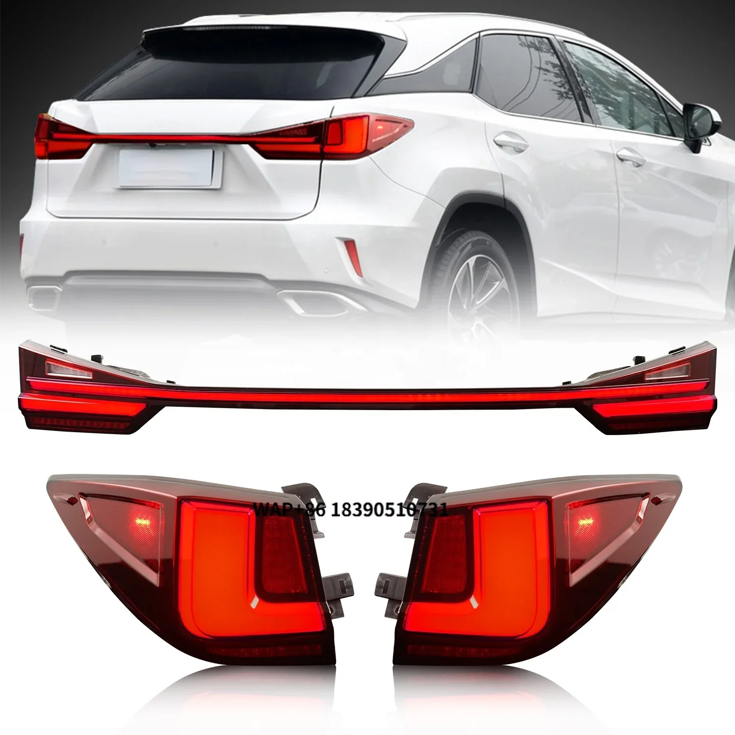 

Archaic Full LED Taillights for RX270 RX300 RX350 RX450H Tail Light W/Trunk Light RX 350 2016-2021 Taillight Red
