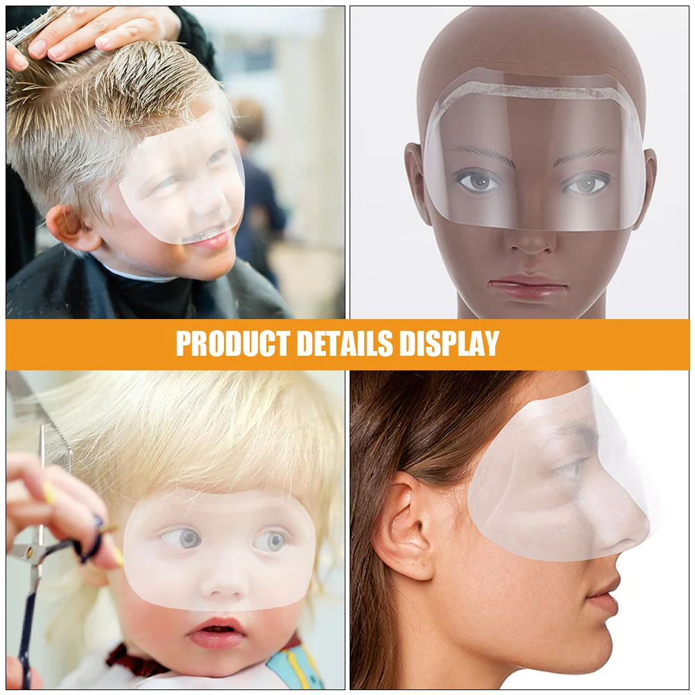 300 قطعة من قناع درع الوجه البلاستيكي الشفاف لقص الشعر وواقي العين ومستلزمات الحلاقة وأغطية العين للوجه #6