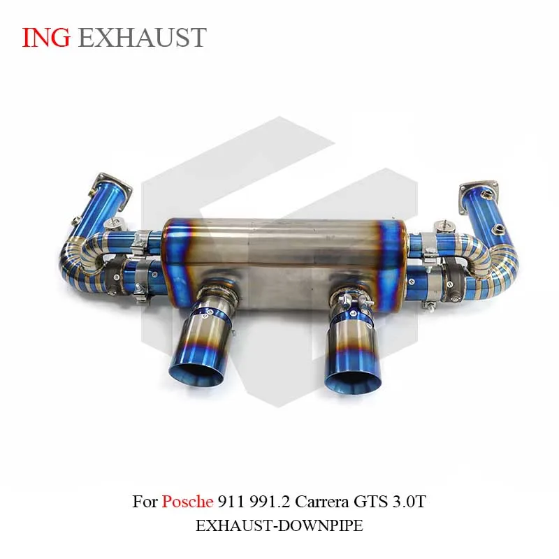 ING Exhaust Titanium Alloy Catback for Porsche 911 991.2 Carrera GTS 3.0T Auto Remote Valve Electric Control Muffler System