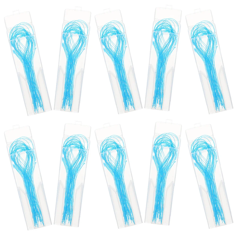 

10 Boxes Teeth Threaders Floss Cleaning Threaders Floss Threaders for Braces bridge aid dental floss threaders