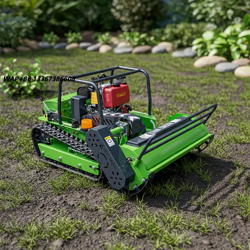 Remote Control Lawn Mower 1200mm Cutting Width Euro 5 Engine Hydraulic Lifting New Design EU Warehouse Shipping