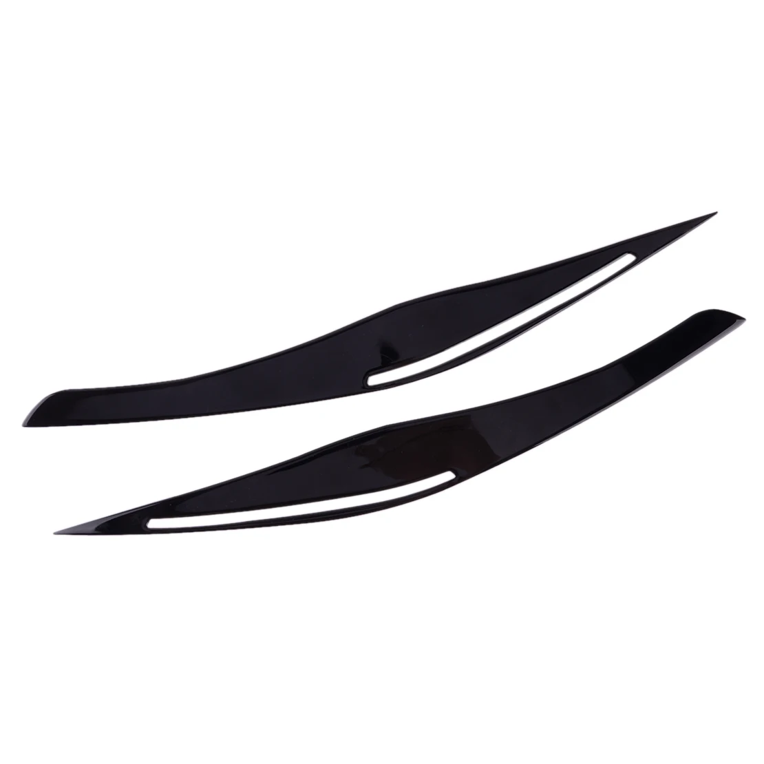 1 Pair Headlight Eyelid Eyebrow Cover Trim Gloss Black Fit for BMW 3 Series E90 E91 328i 335i M3 Sedan 2008 2009 2010 2011