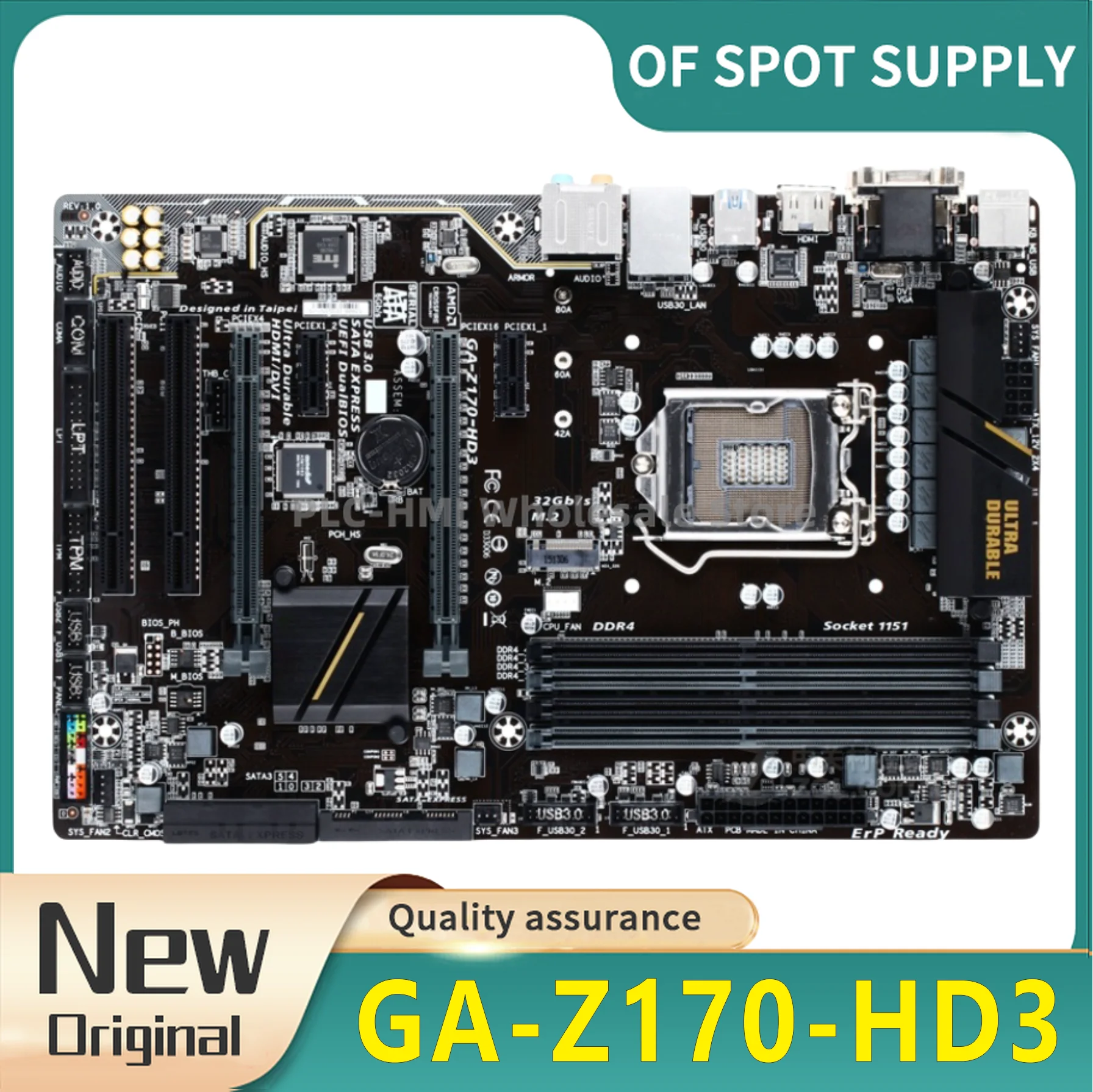 Placa base de escritorio GA-Z170-HD3 100% probada, Z170, Socket LGA 1151, DDR4, compatible con i7 6700K. en stock