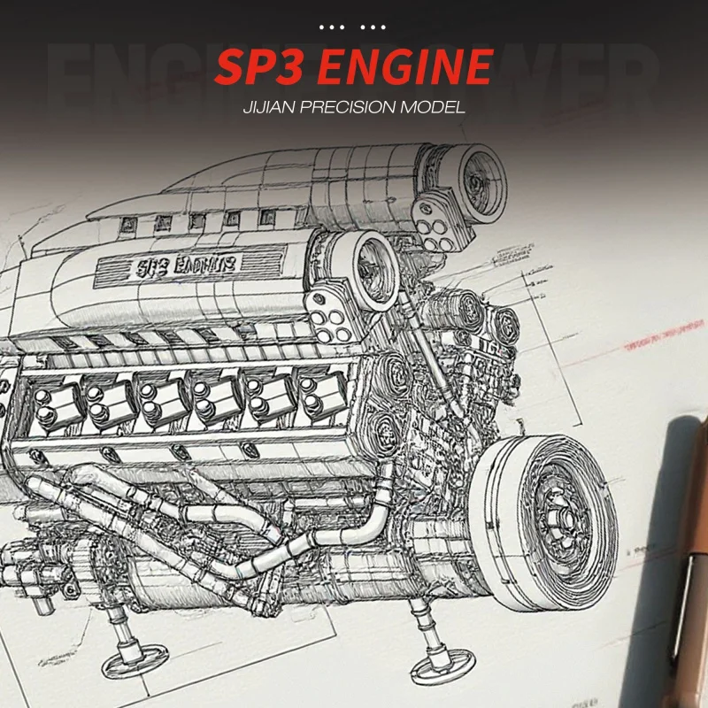 Reobrix 33016 SP3 Motor Gemotoriseerde Simulatie Model Elektrisch Aandrijving Bouwstenen Technische Auto Onderdelen Speelgoed Gift 1240 STUKS