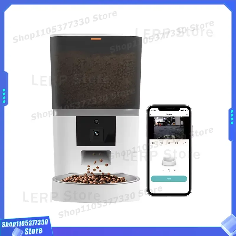 Smart Automatic Pet Feeder Stainless Steel Timed Food Dispenser for Dogs Cats Small Animals App Control Battery Powered Smart
