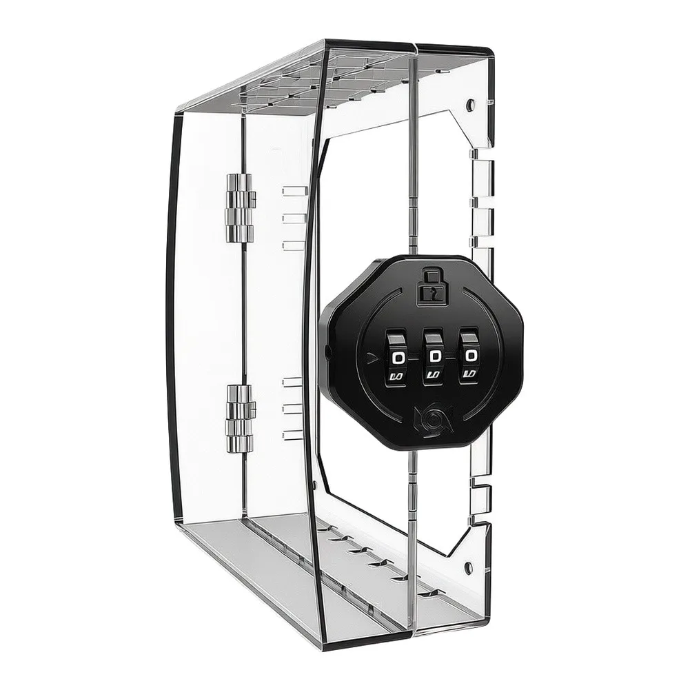 1 Piece Transparent Thermostat Lock Box With 3 Digit Combination Password Dust Cover For Home School Office Protection
