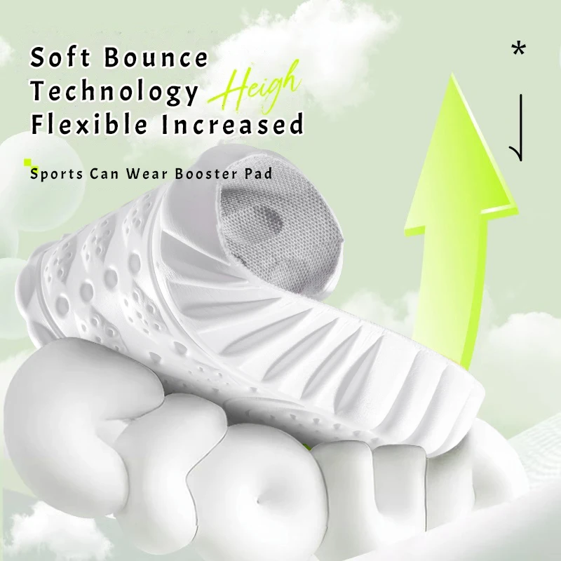 1 زوج غير مرئية الارتفاع زيادة النعال سوبر لينة بولي TPU أحذية رياضية النعال للأقدام امتصاص الصدمات نعل الحذاء