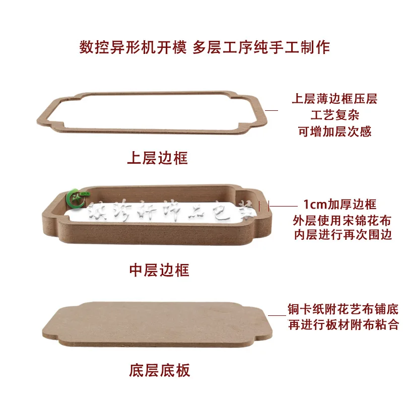 1. Arabic Palace Wooden Brocade Jewelry Tray, Floral Corner Display for Beads & Bangle, Eid Gift Storage Organizer
