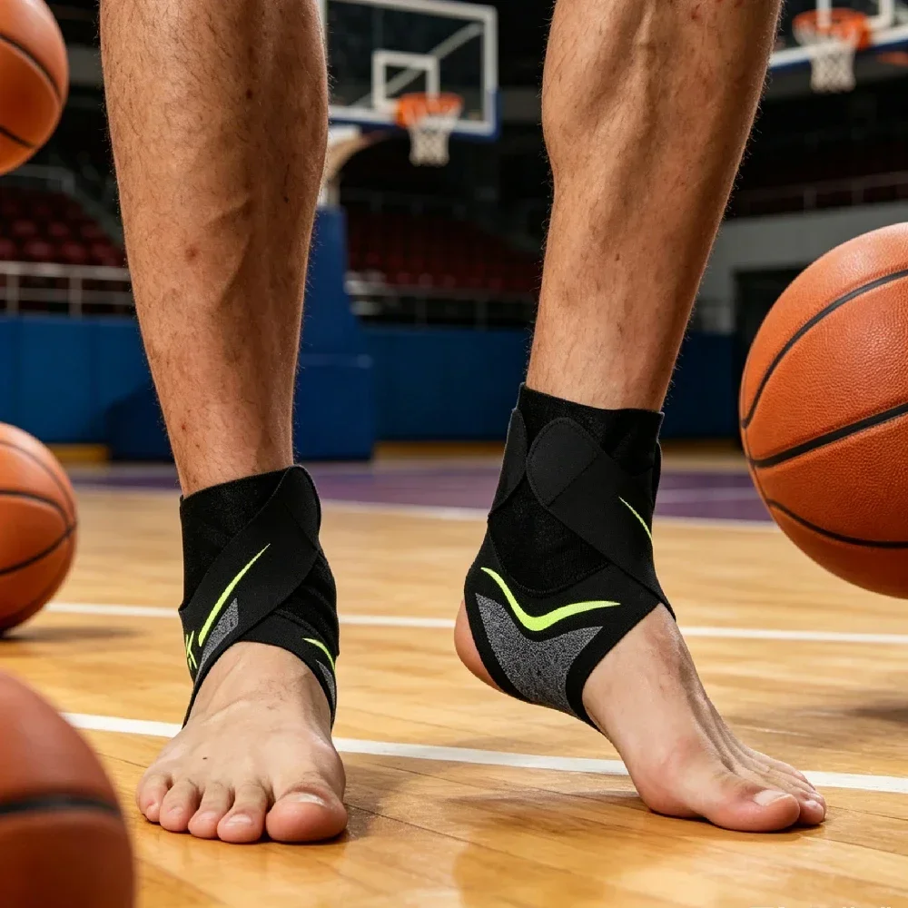 1Pair Compression Ankle Protection Brace,Anti‑Sprain Ankle Support Sleeve for Injury Prevention During Basketball,Soccer,Running