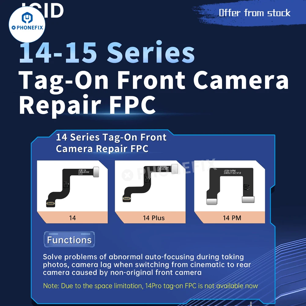 Imagem -06 - Series Front Câmera Tag-on Reparação Fpc Resolve de Out-focus Câmera Lag Switching de Cinematic para Câmera Traseira jc 1415