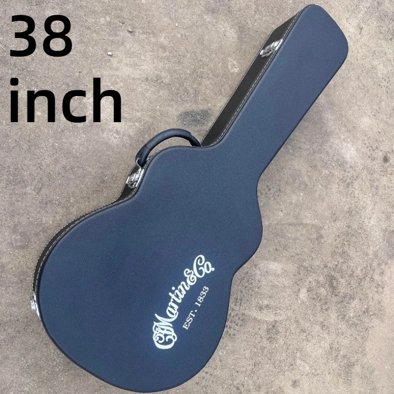 

38 Inch Leather Guitar Case Stable Durable Shockproof Drop-proof Moisture-proof Portable Guitar Box Musical Instrument Accessory