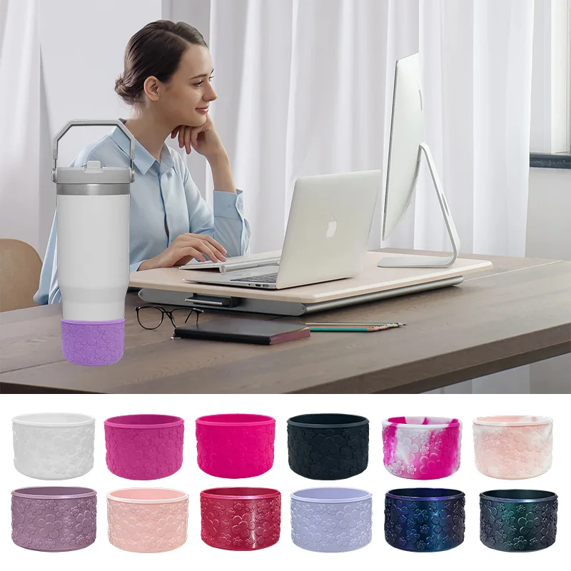 1pc Suitable for 30 Oz/40 Oz Floral Patterned Non-Slip Silicone Boot Portable Durable Perfect Cup Accessory Cup Bottom Sleeve