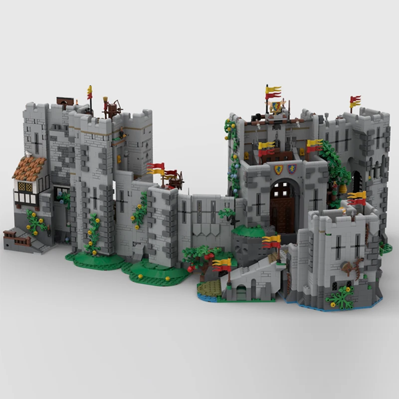 Medieval Castle Model MOC Building Bricks Rock Brick Castle Modular Technology Children Holiday Gifts Assemble Toys Suit