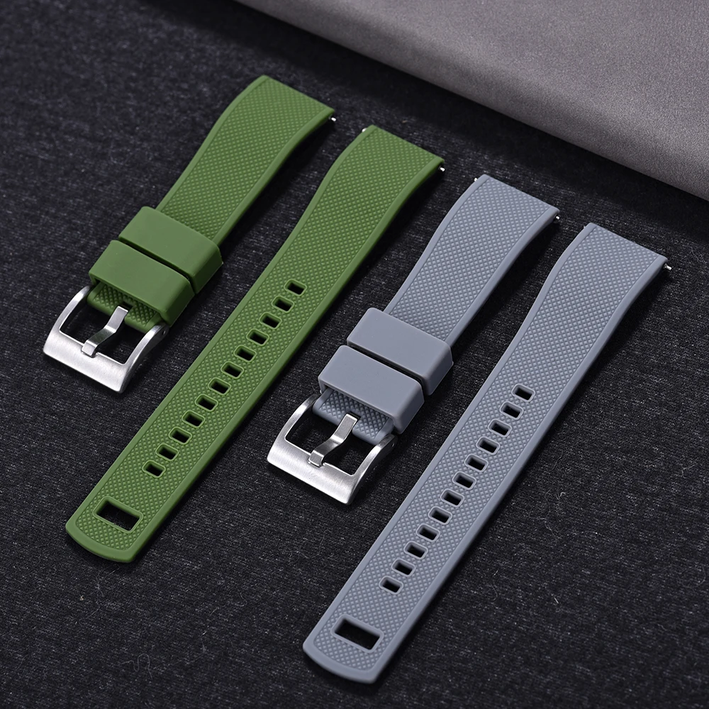 New Custom Double Colors Silic - Silicone Watch Band 22Mm recension och pris